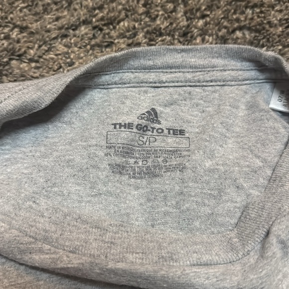 Adidas Heather Gray Tee with Camouflage Logo - Picture 3 of 3